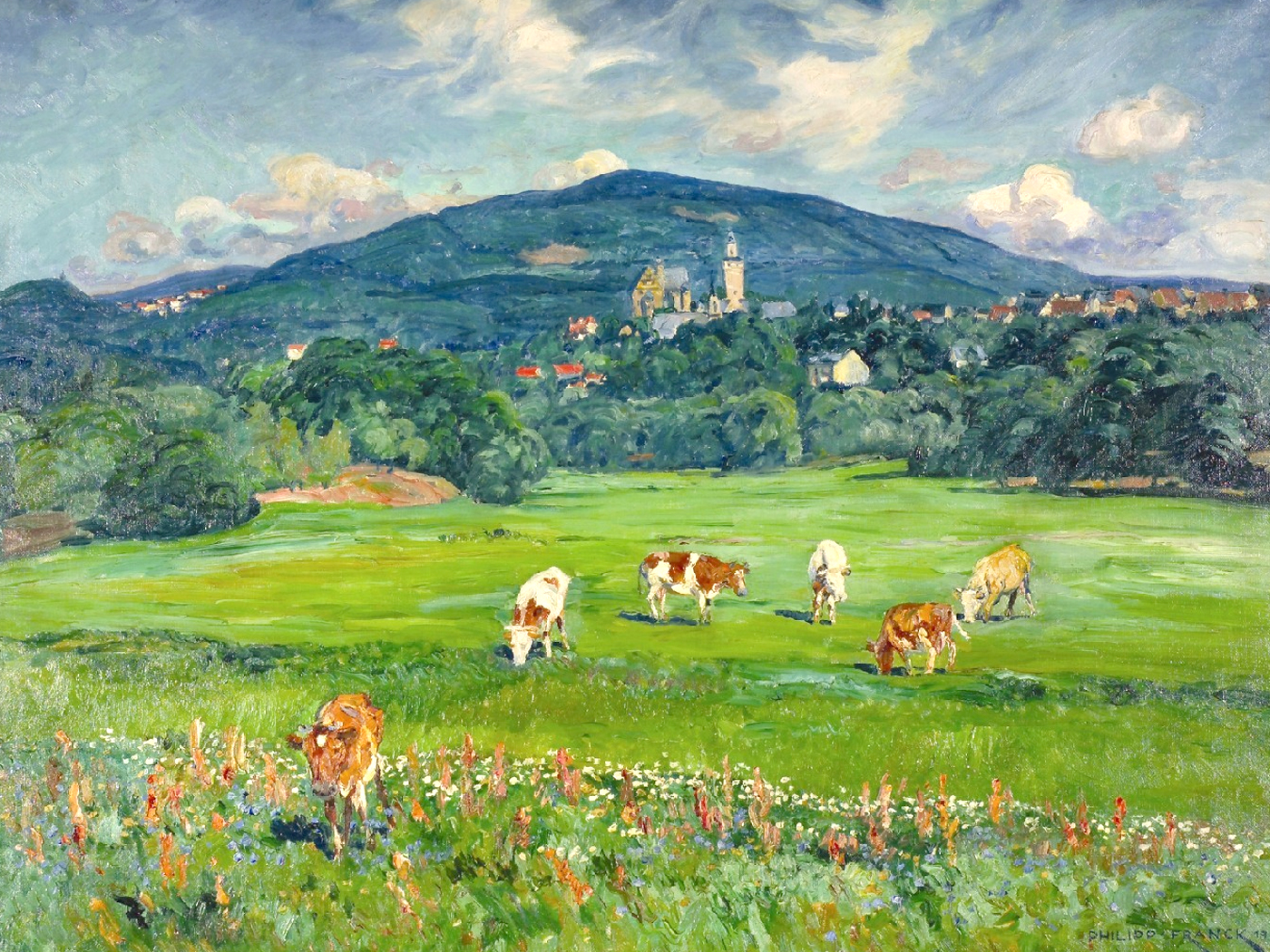 Philipp Franck, Kronberg mit dem Altkönig, 1916